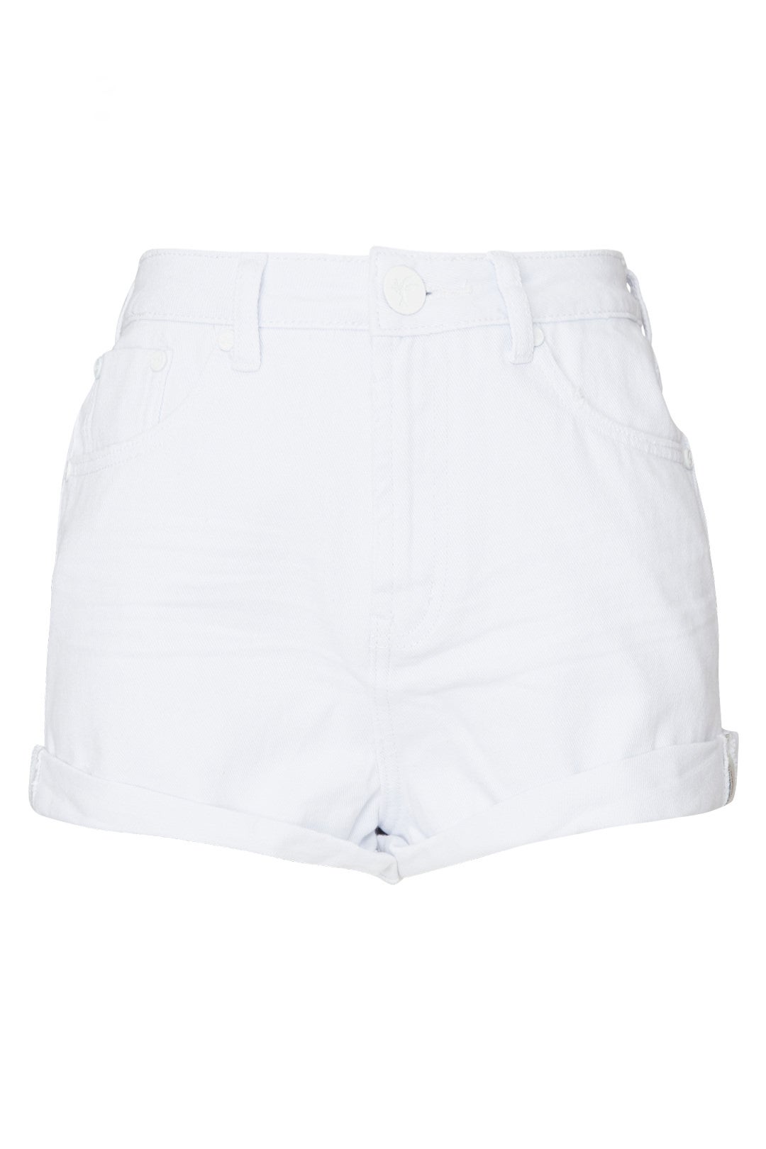 White Beauty Bandits High Waisted Denim Shorts by One Teaspoon 3