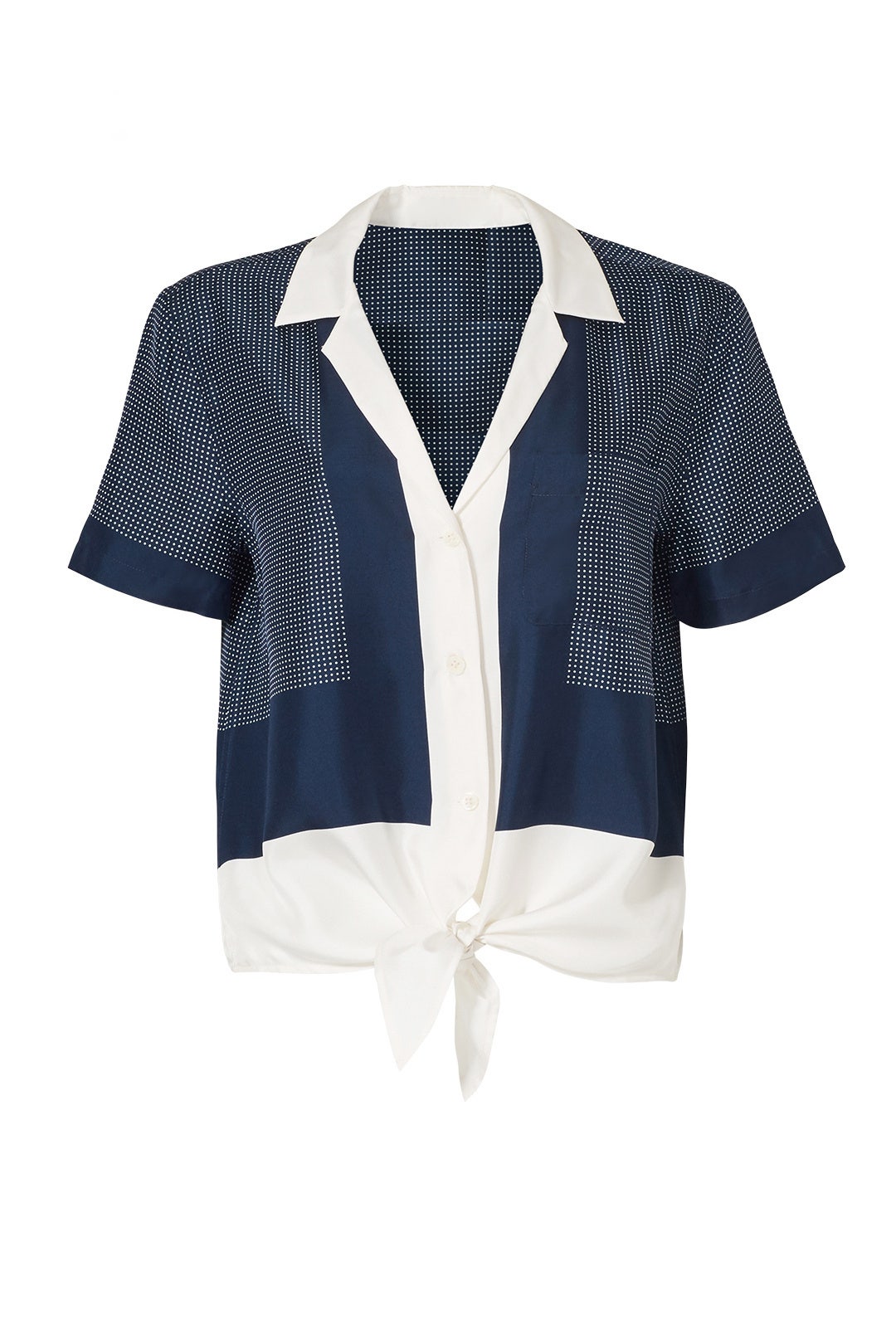 Dot Print Short Sleeve Keira Shirt by Equipment