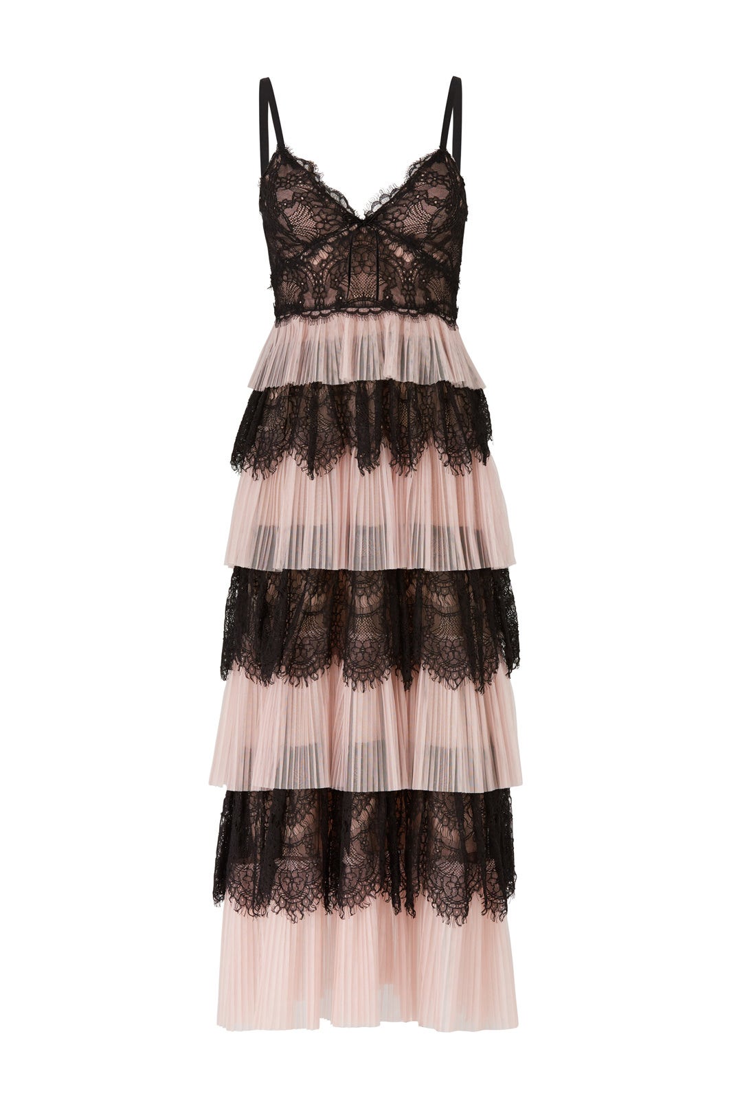 Blush Tiered Tulle Dress by Marchesa Notte