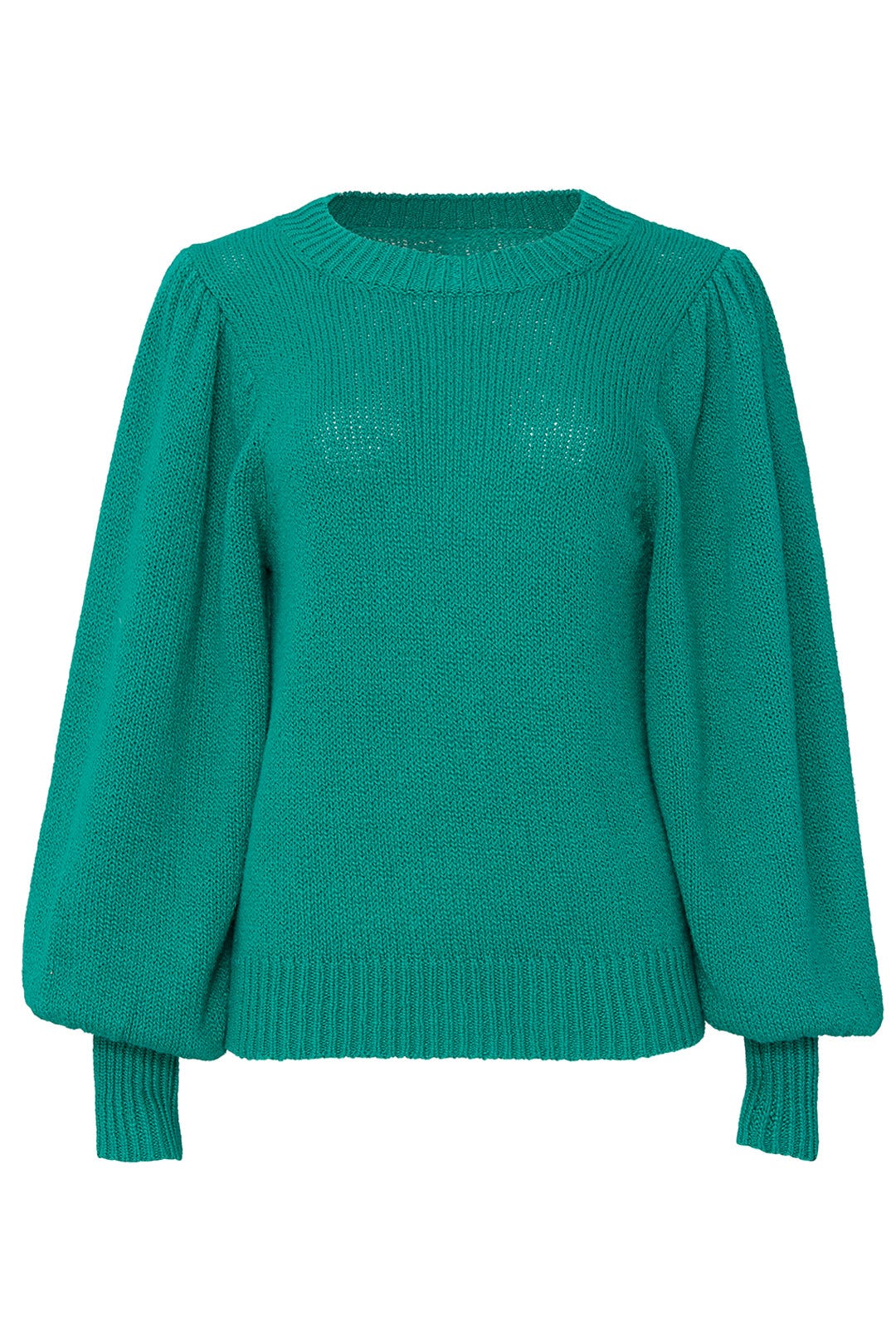 Green Puff Sleeve Sweater by 525 America 4