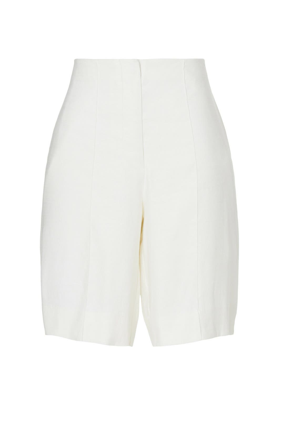 White Linen Shorts by Saunders x RTR | Rent the Runway