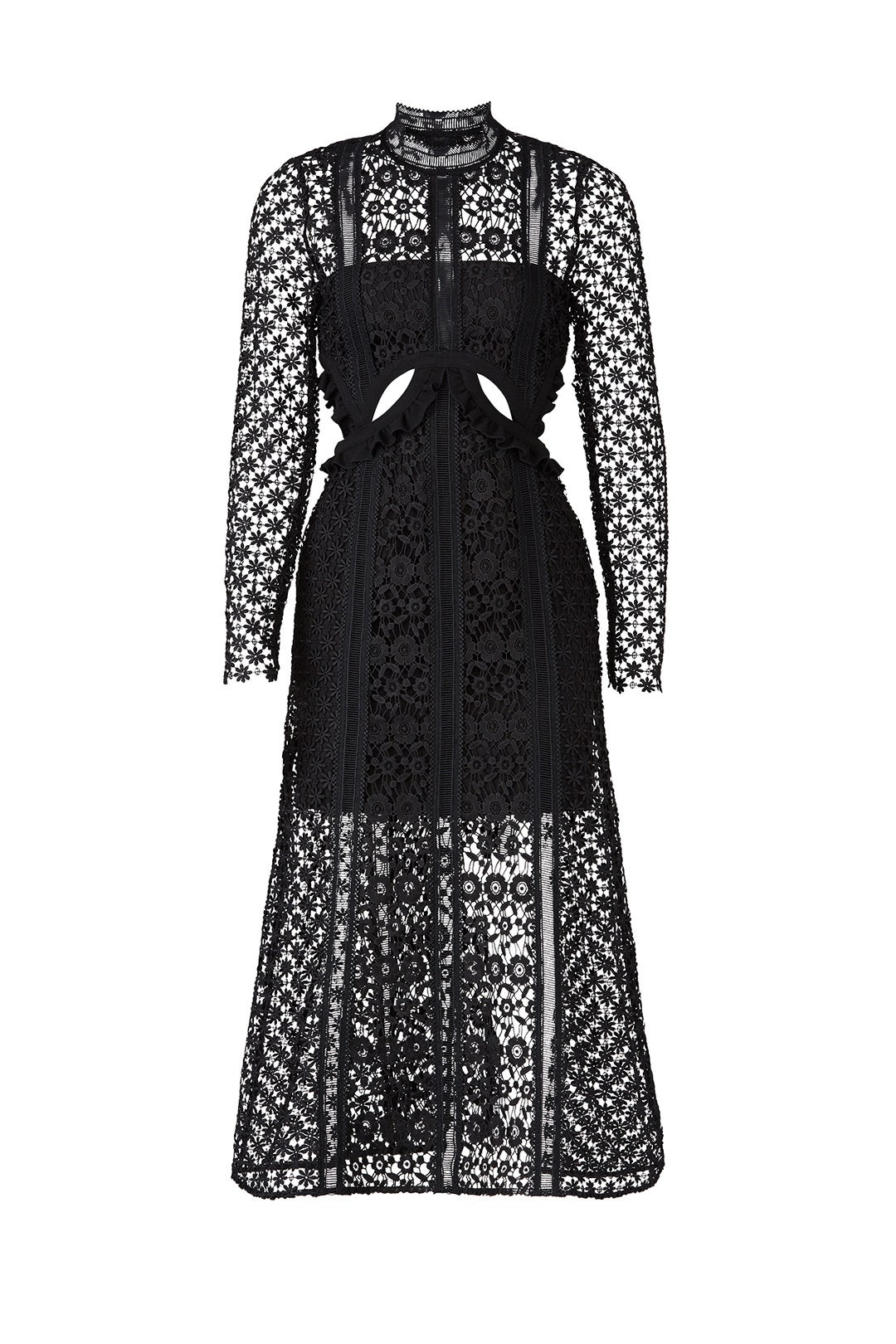 Lace Illusion Midi Dress by Self-Portrait 3