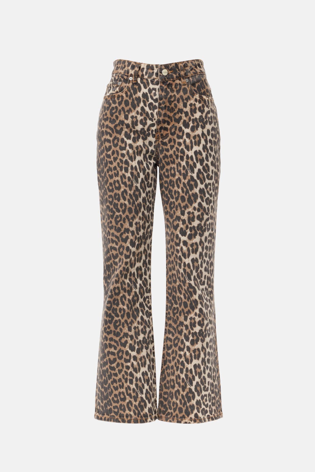 Print Denim Betzy Cropped Jeans by GANNI | Rent the Runway