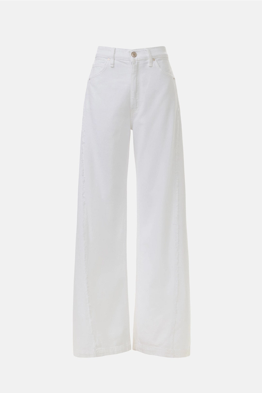 Jodie Loose Fit Wide Leg Frayed Seams Jeans by Hudson