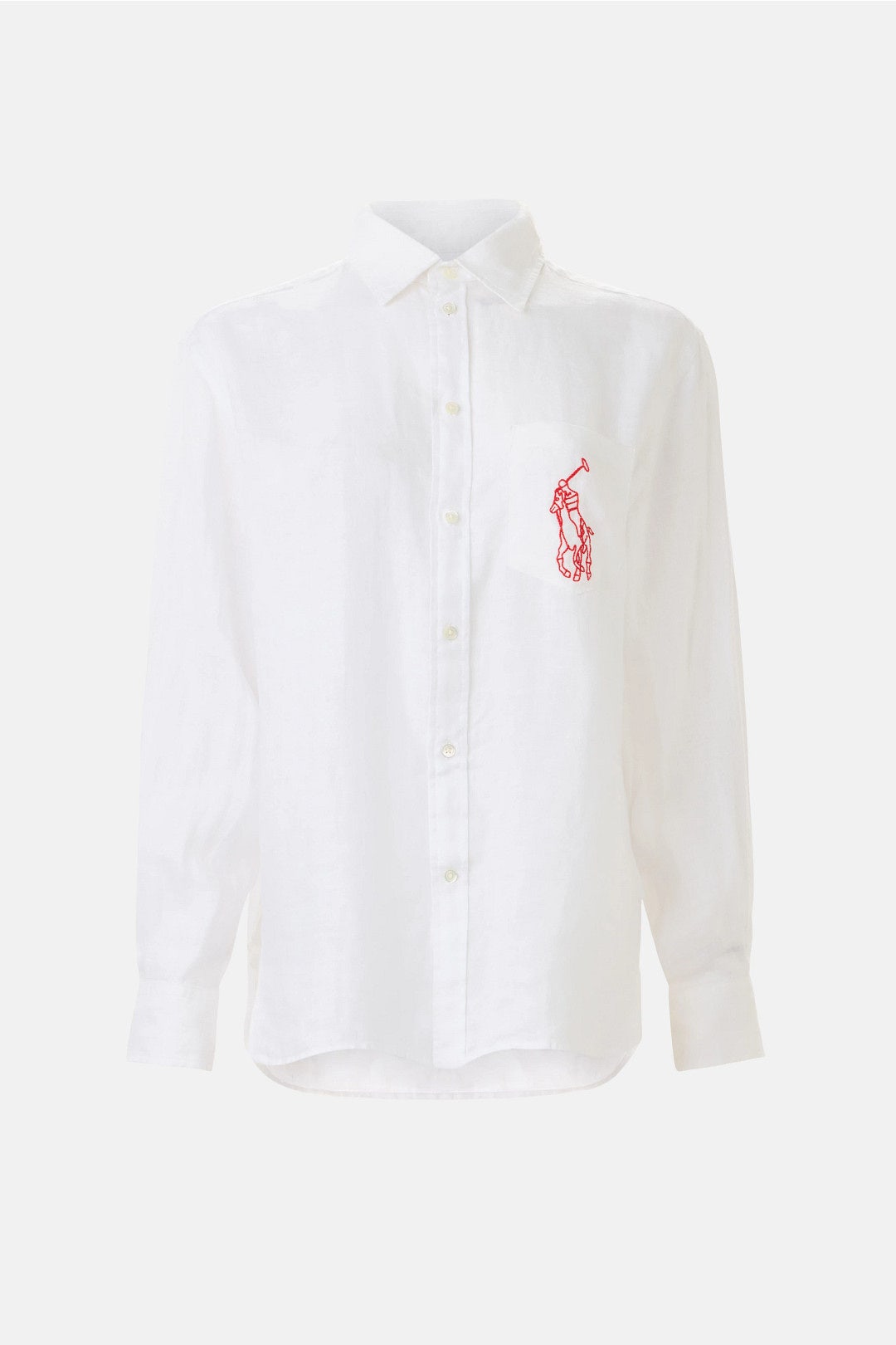 Linen Long Sleeve Collared Shirt by Polo Ralph Lauren