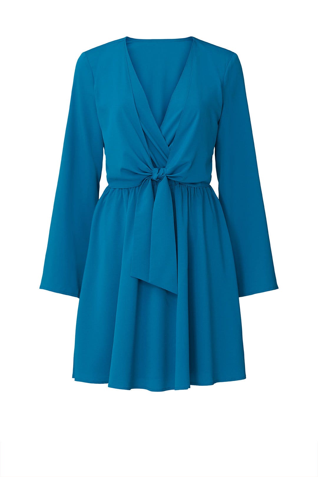 Turquoise Stretch Tie Front Dress by Great Jones 4