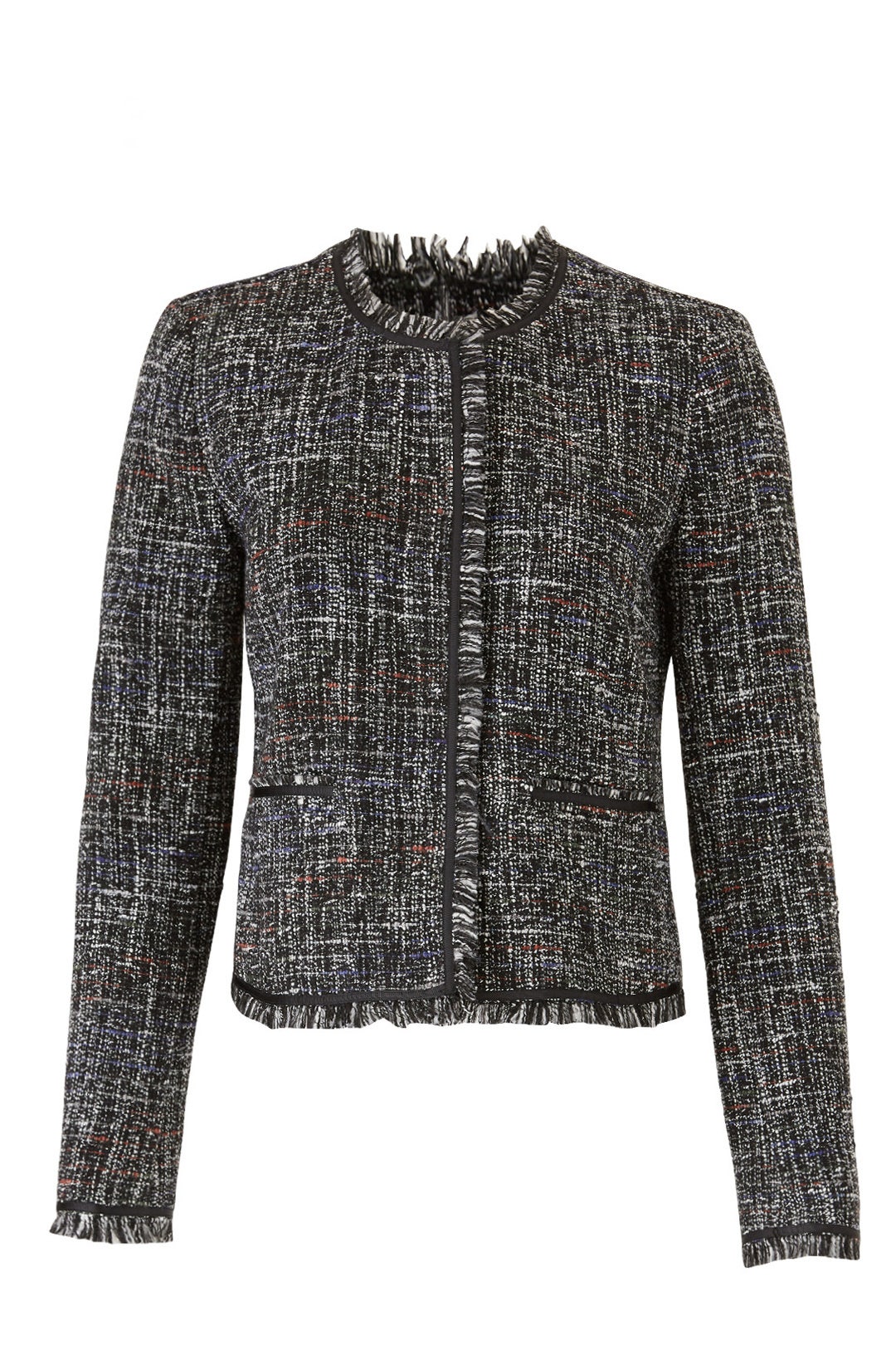 Tati Tweed Fringe Jacket by Greylin