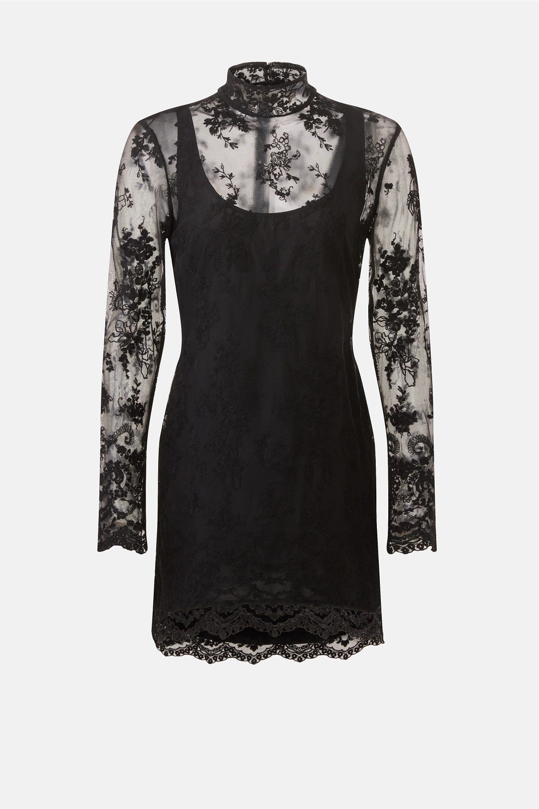 Turtleneck Lace Overlay Mini Dress by Jason Wu x RTR 4