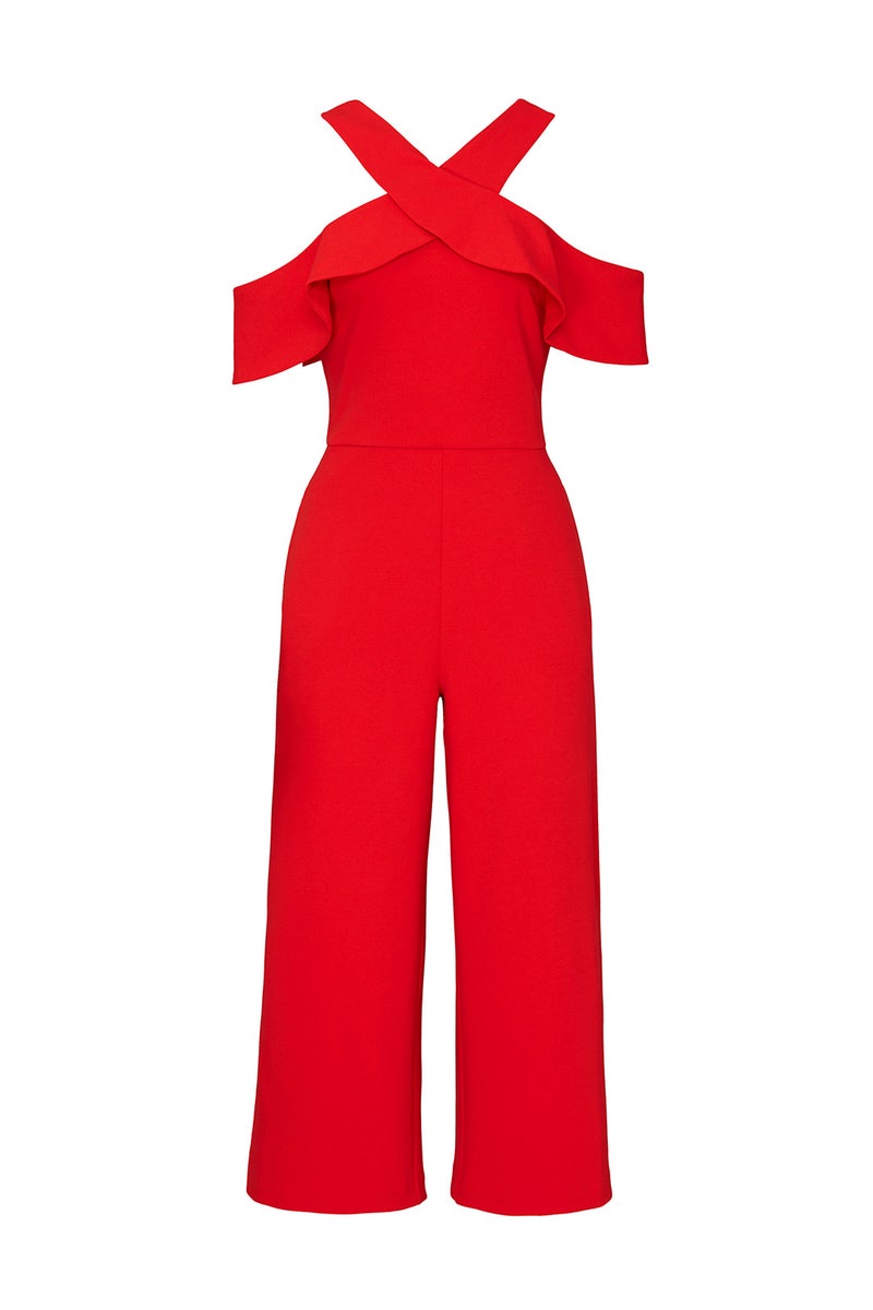 Cross Front Ruffle Jumpsuit by Slate & Willow - Photo 3