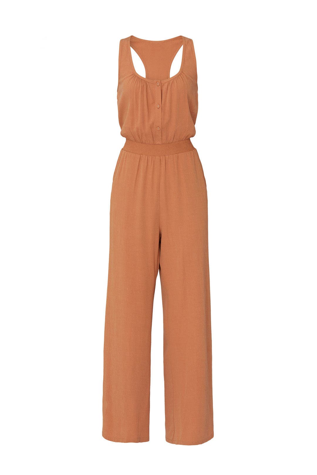Tan Wide Leg Jumpsuit by The Odells 3