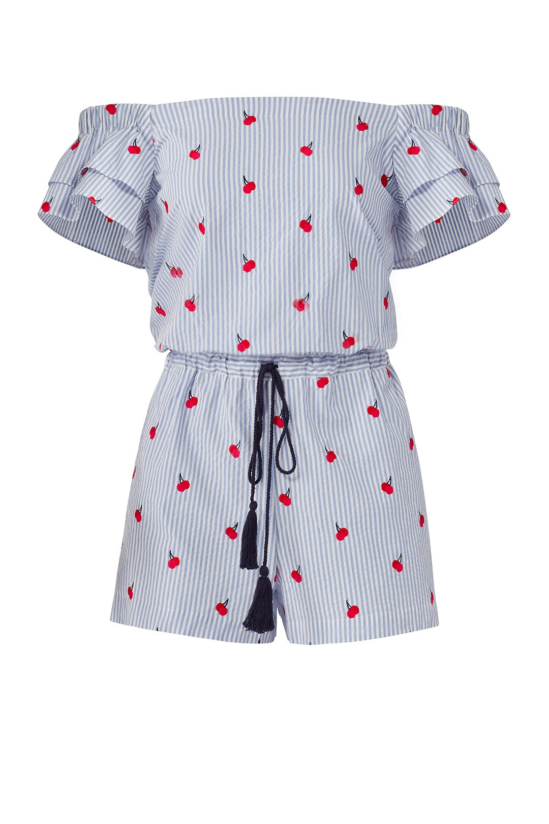 Cherry Orchard Ruffle Romper by Draper James 3