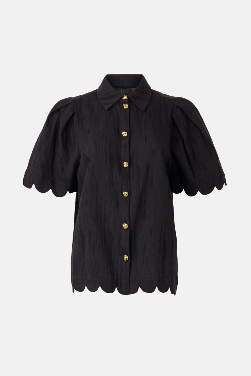 Marabelle Solid Scalloped Shirt by Hofmann Copenhagen - Photo 4