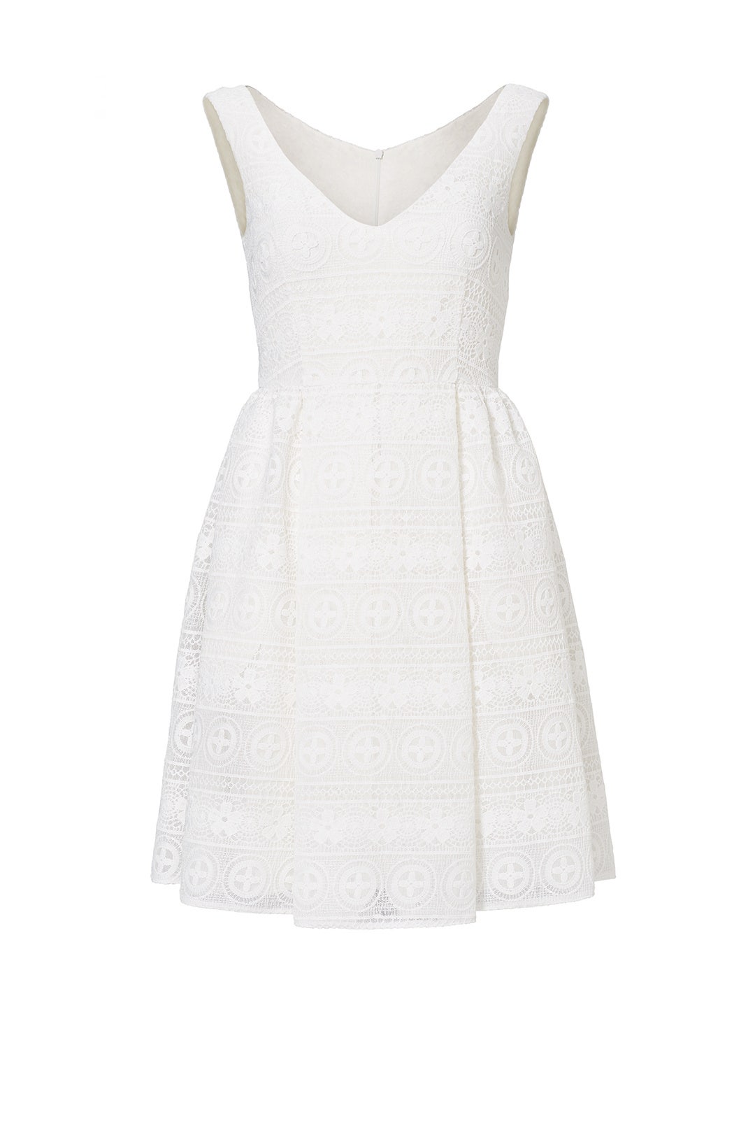 White Floral Macrame Dress by RED Valentino 3