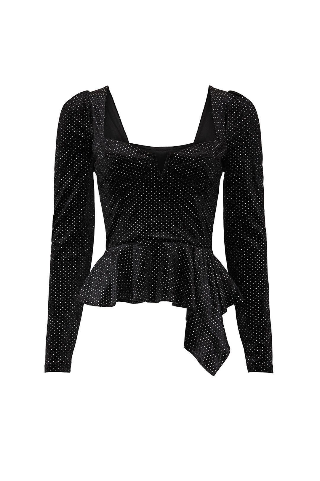 Black Elsa Peplum Top by Saylor 4