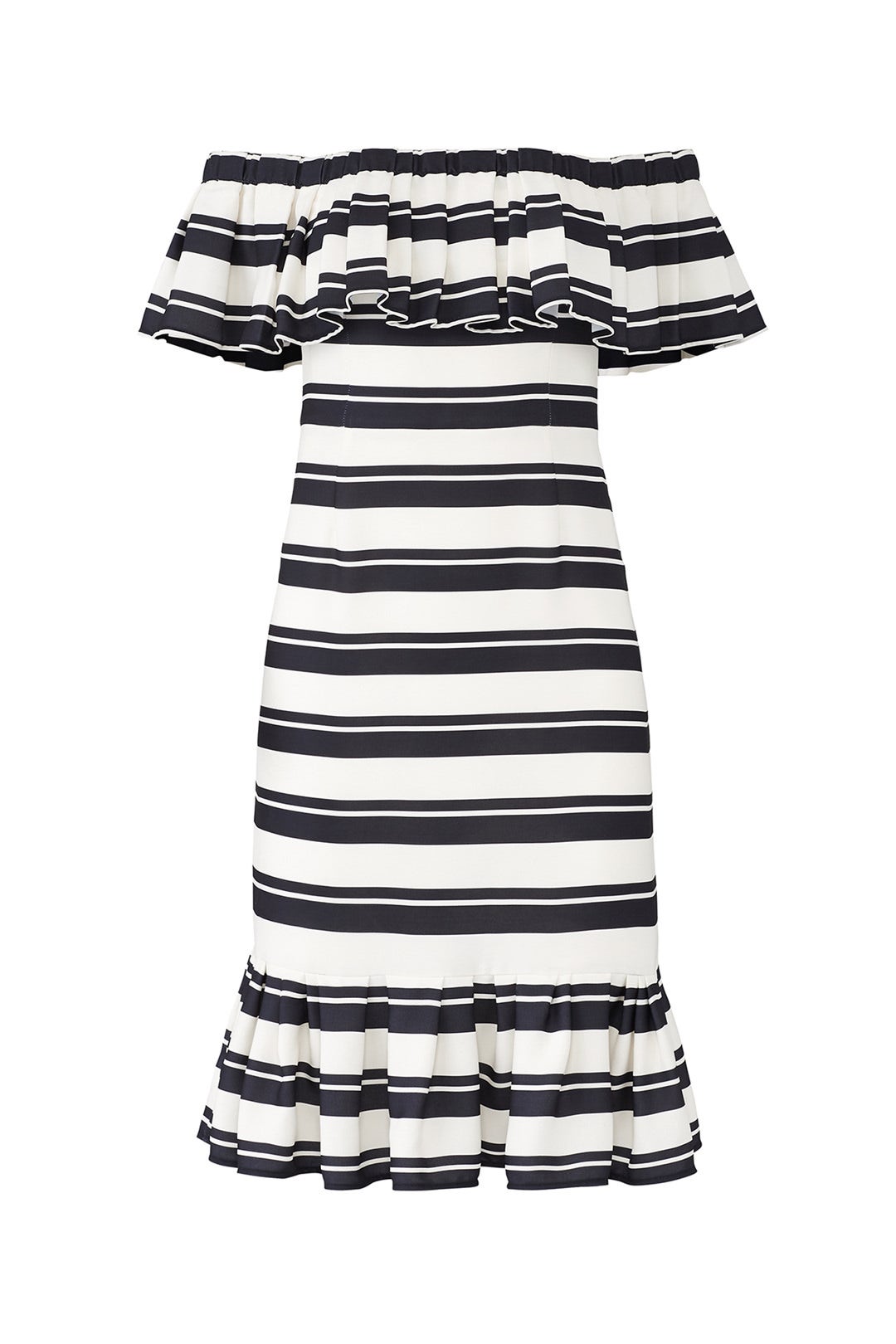 Stripe Flounce Dress by HALSTON 3