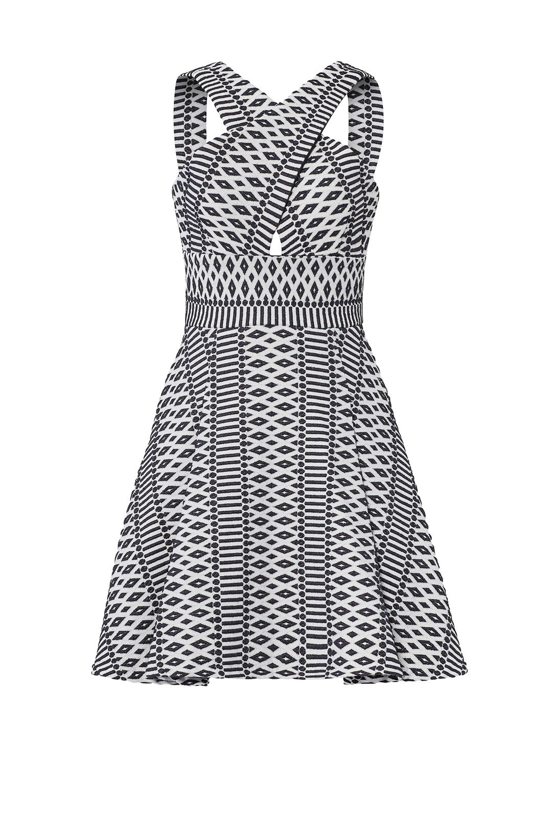 Cross Neck Flare Dress by Hunter Bell