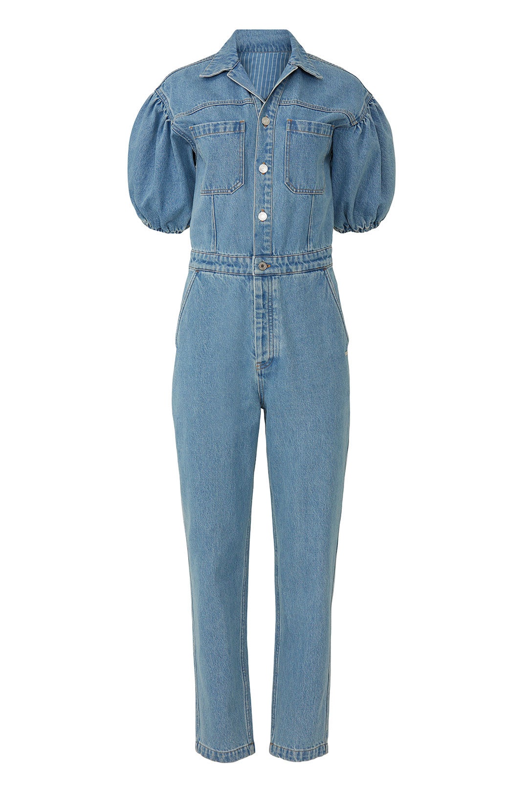 Balloon Sleeve Denim Jumpsuit by Scotch & Soda 4