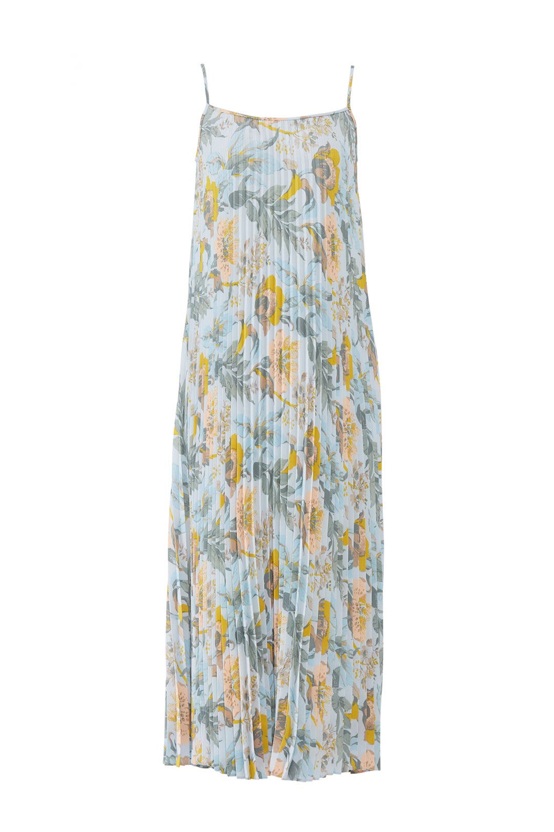 Marine Garden Pleated Cami Dress by VINCE. 3