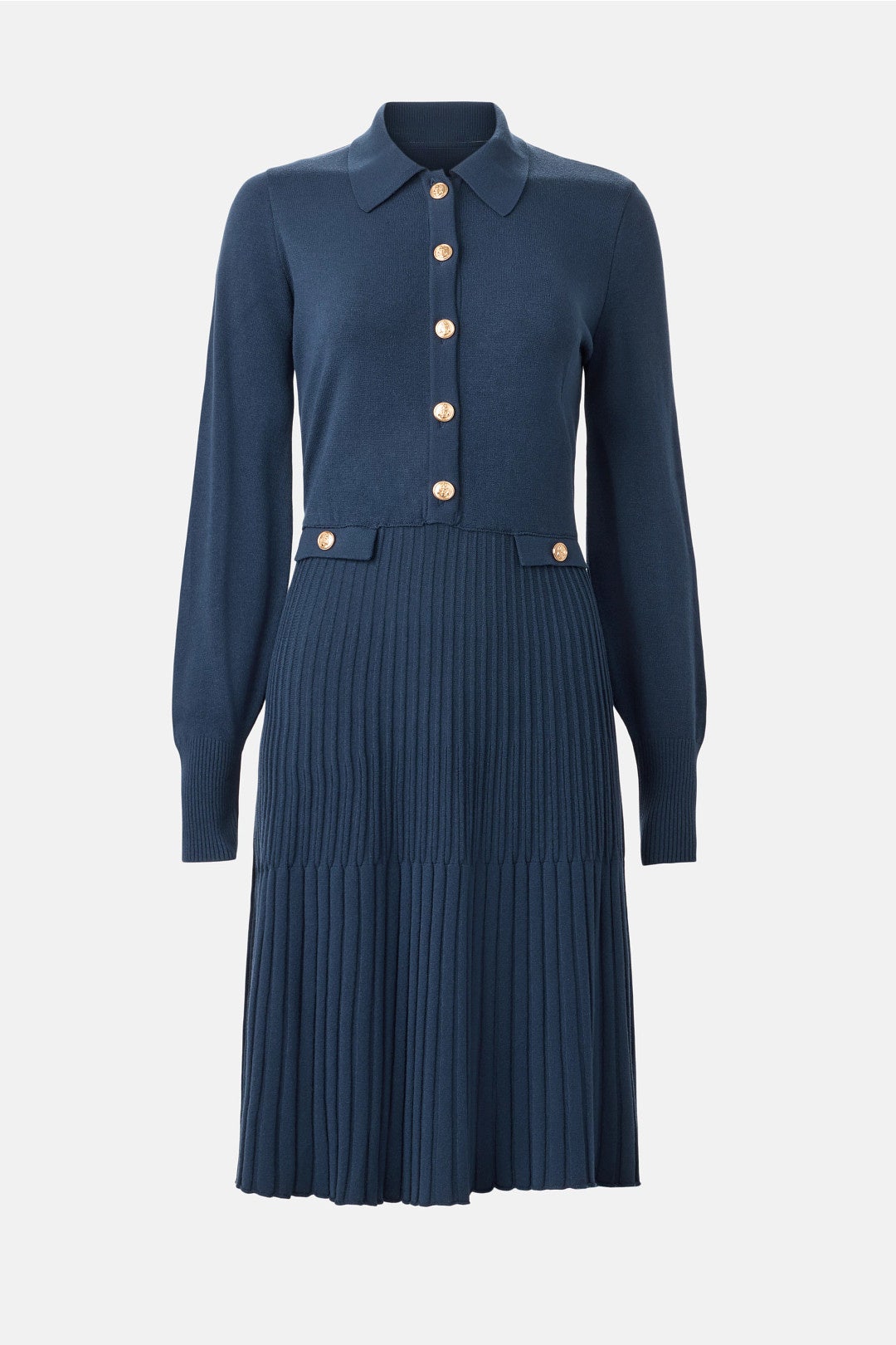 Mir Navy Knit Collared Dress by Aldomartins 4