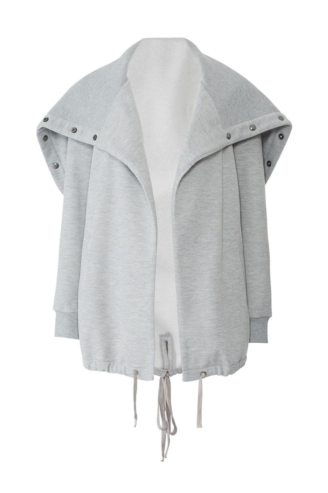 Salt And Pepper Open Sweatshirt by BLANKNYC