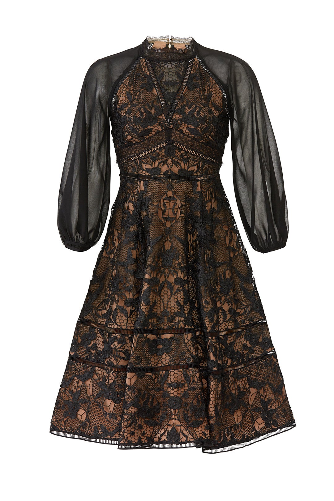 Guipure Cocktail Dress by Marchesa Notte 3