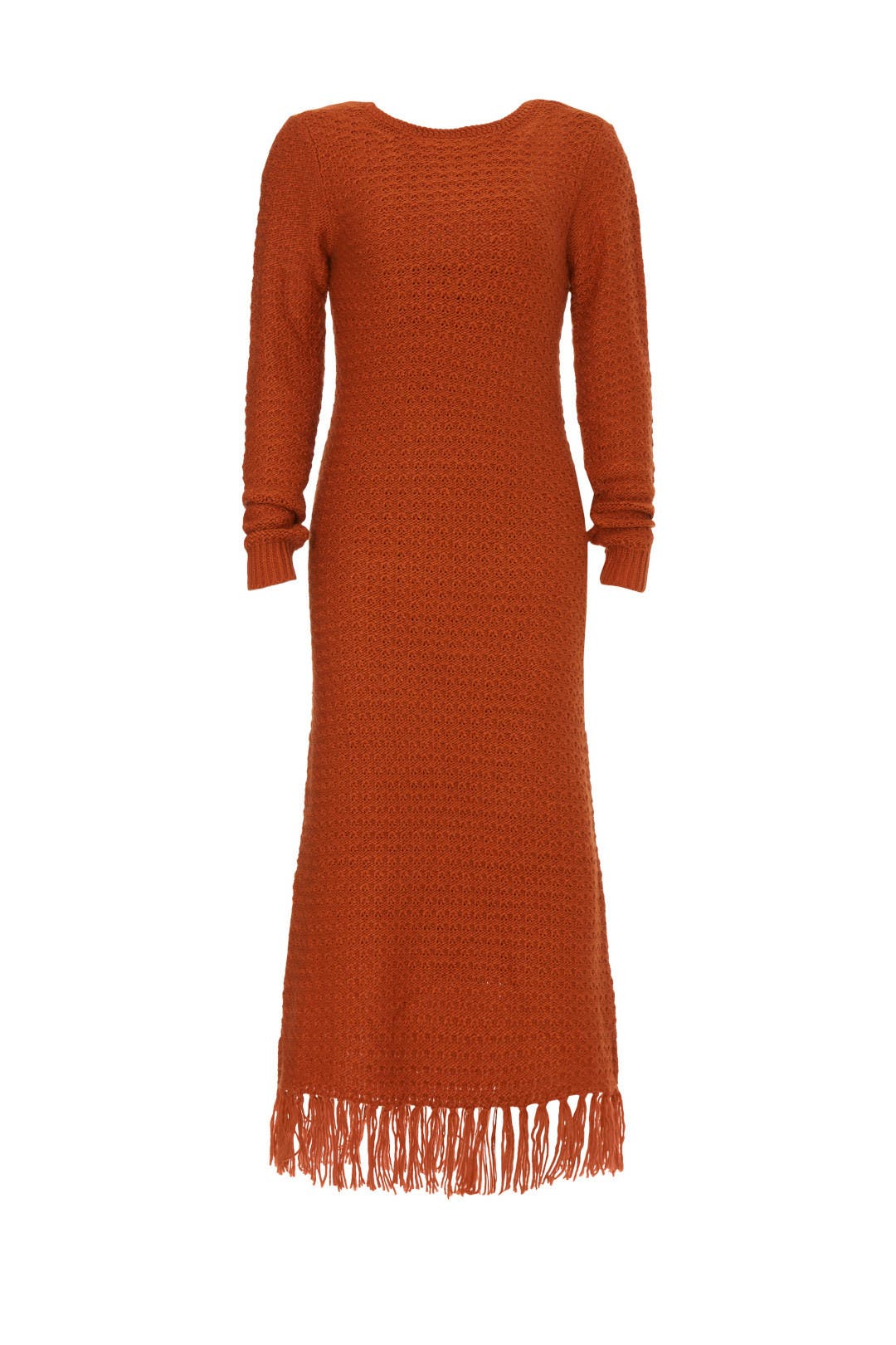 Orange Fringe Sweater Dress by Pamela Love x RTR for 70 Rent the Runway