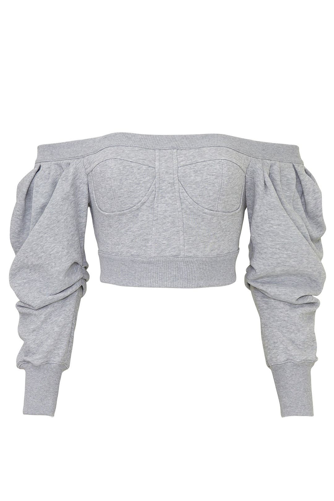 その他 PHILOSOPHY DI LORENZO SERAFINI REGULAR FIT SWEATSHIRT Cropped Off the Shoulder Sweatshirt by Philosophy di Lorenzo