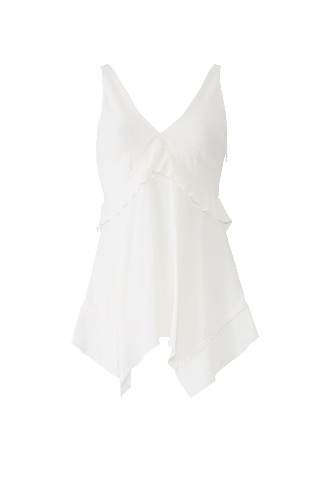 White Ruffle Detail Cami by Derek Lam 10 Crosby 3