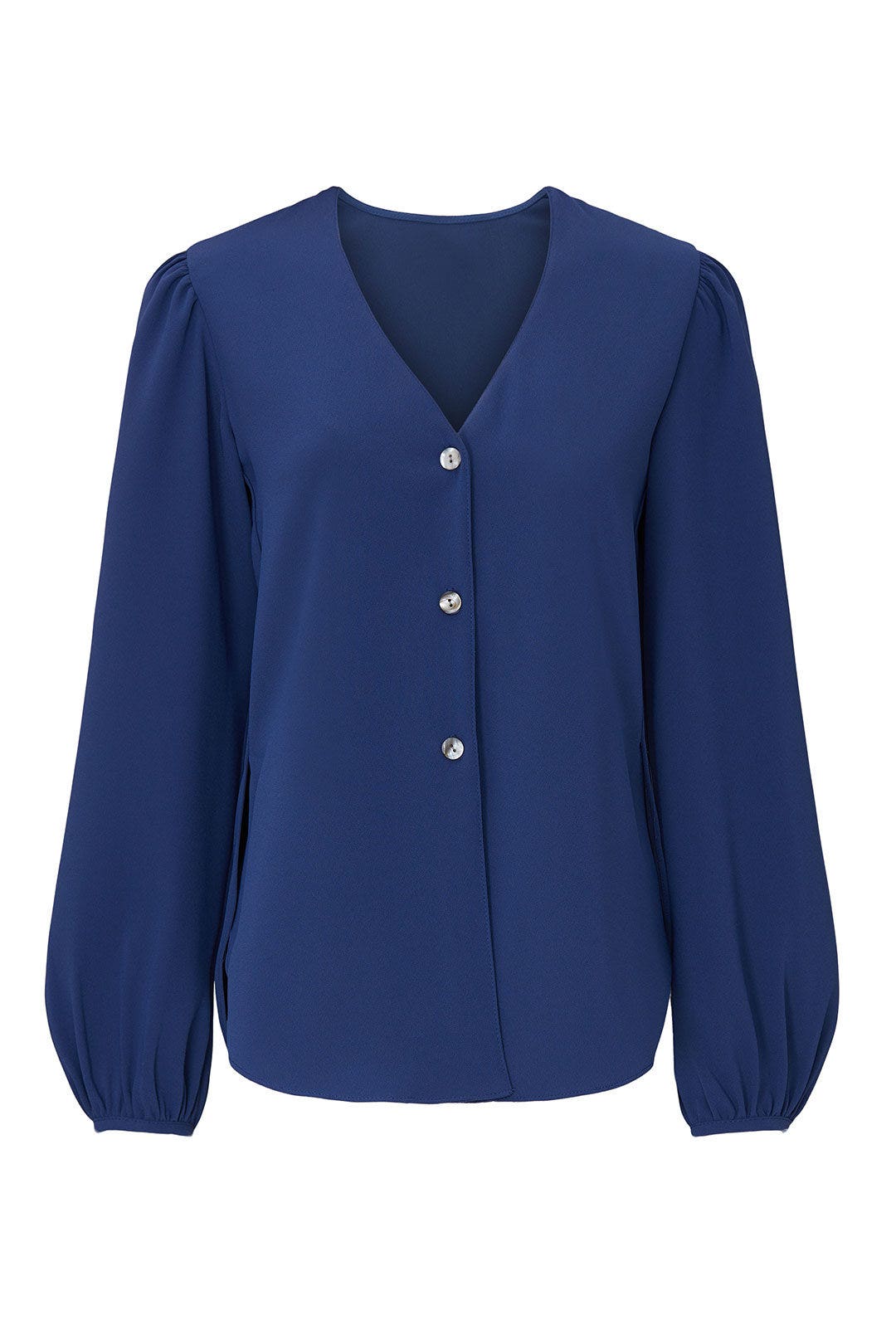 Blue Button Up Blouse by Fifteen Twenty 4