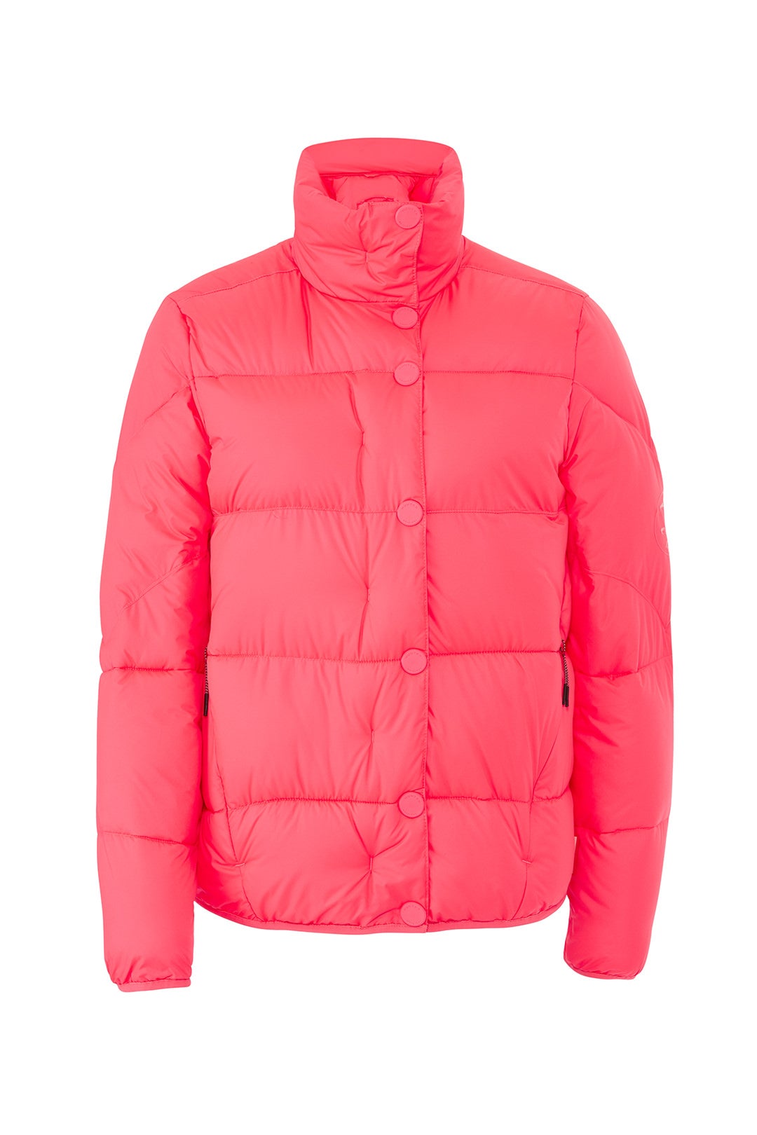 Flouro Pink Puffer Coat by Hunter 3