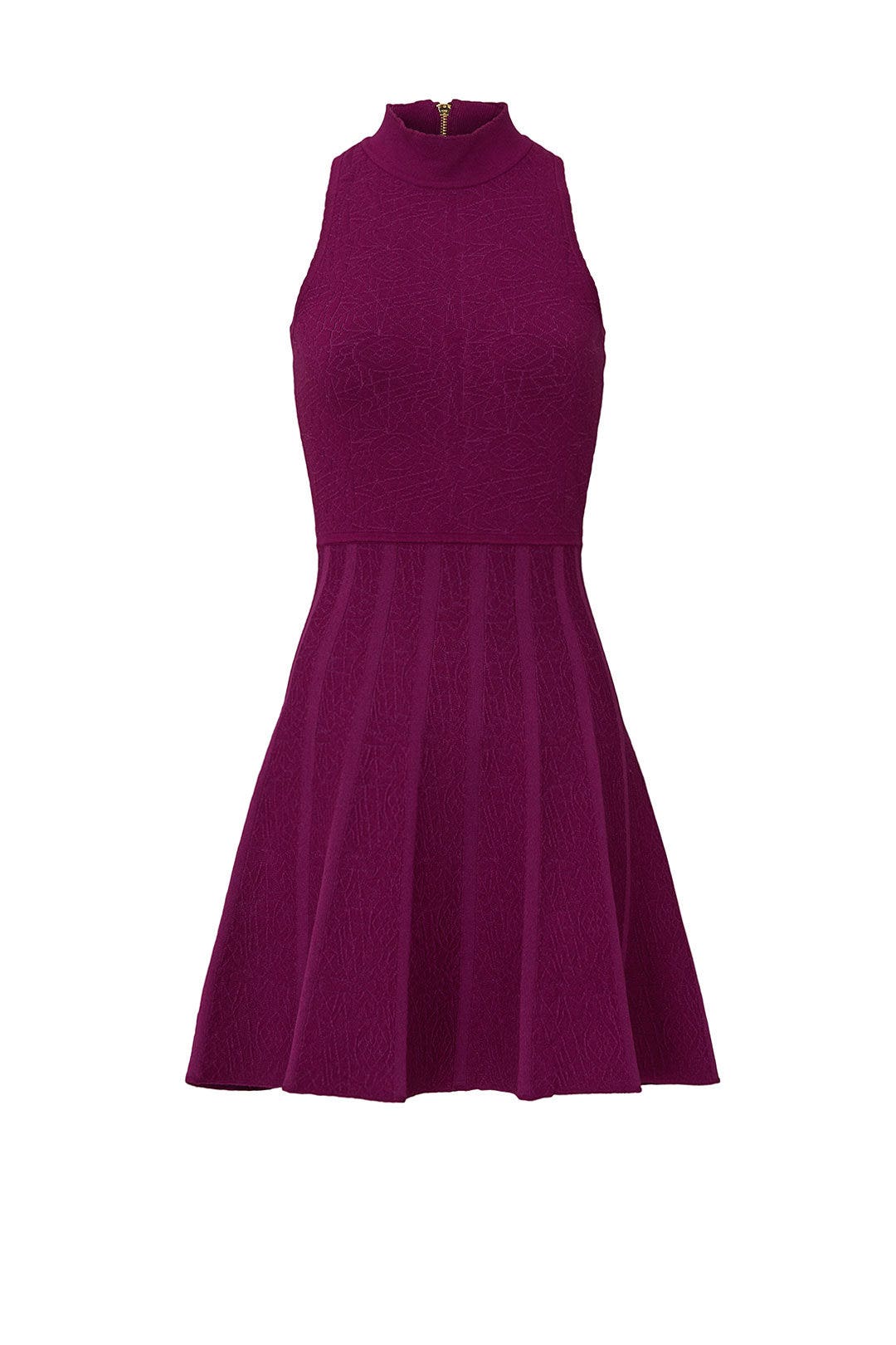 Purple Knit Flare Dress by Great Jones 4