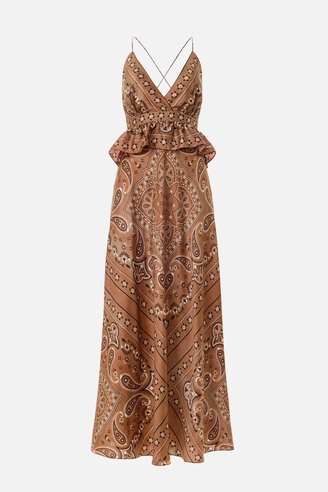 sandro brown bandana dress Print Maxi by Paper Fern White Marble Black Color:Blue color Dry clean