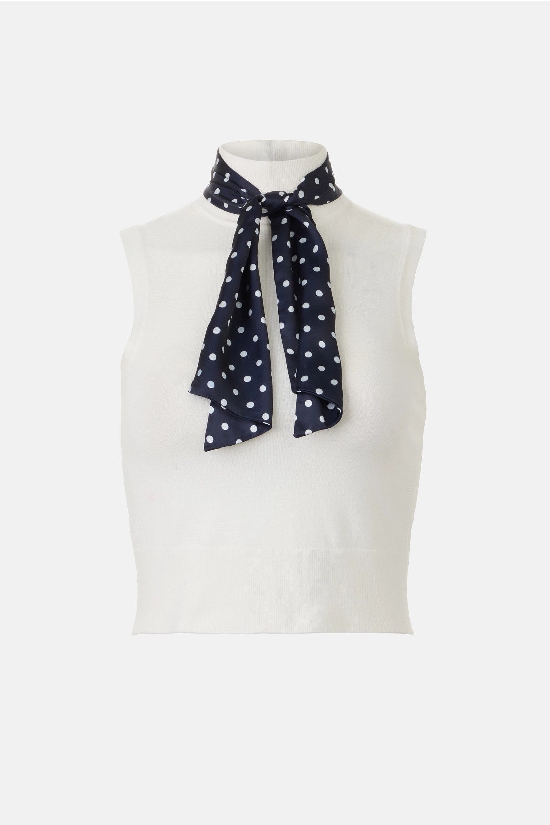 Sleeveless Shell Top with Neck Tie by Toccin