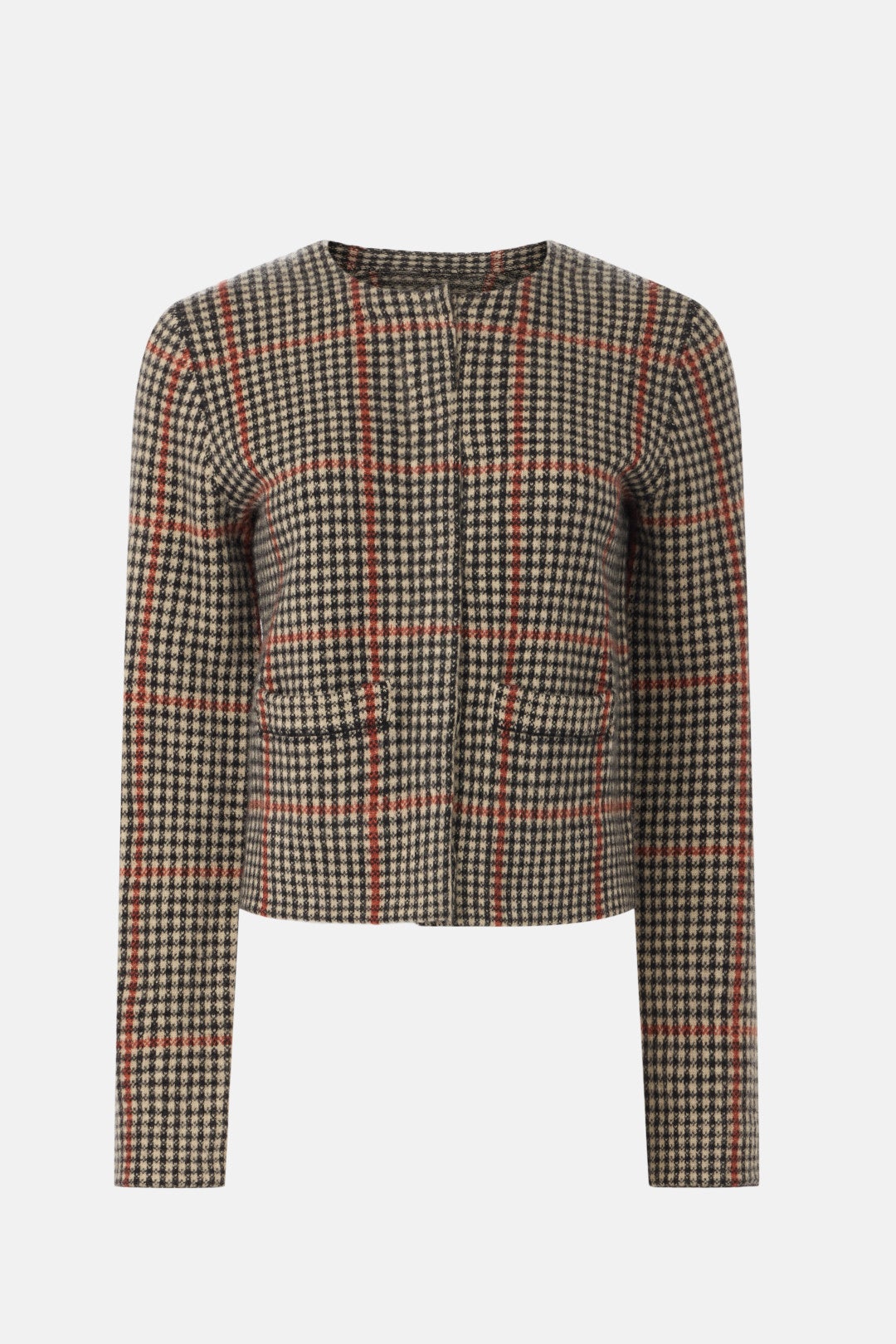 Intarsia Glen Plaid Jacket by VINCE. 4