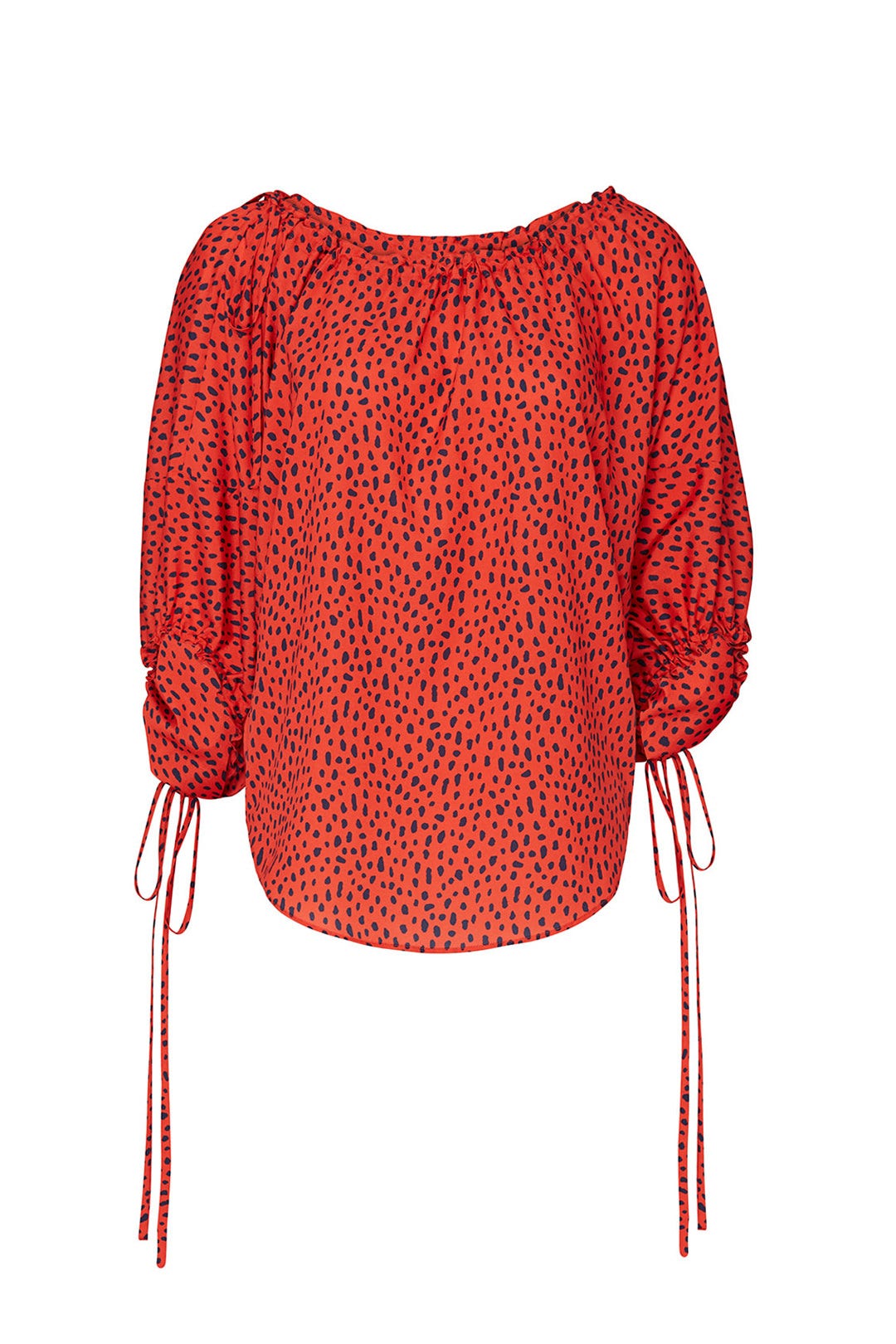 Red Drawstring Balloon Blouse by Derek Lam 10 Crosby x RTR