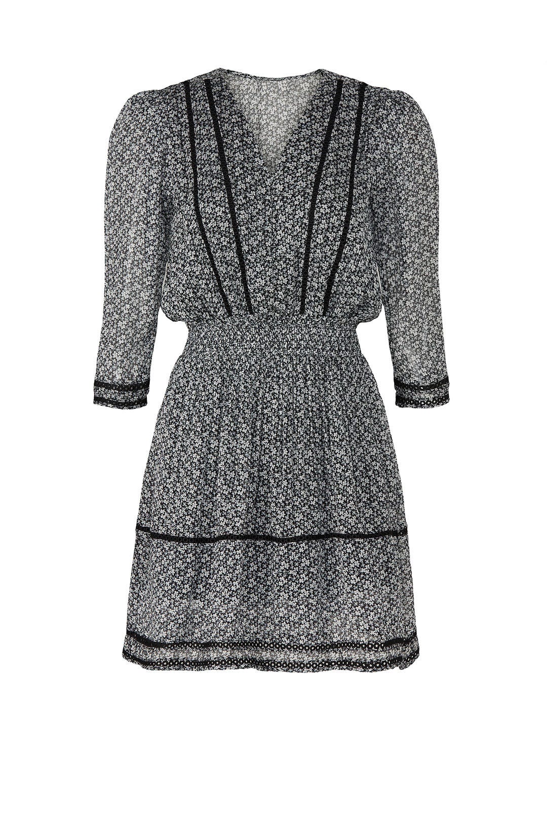 Navy V-Neck Mini Dress by The Kooples