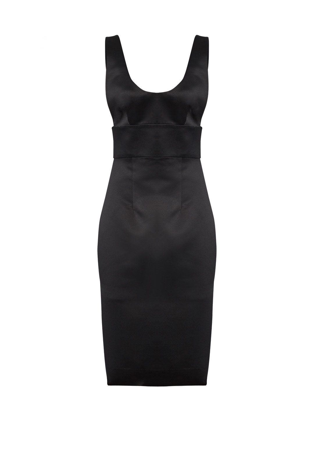 Satin Scoopneck Dress by Milly
