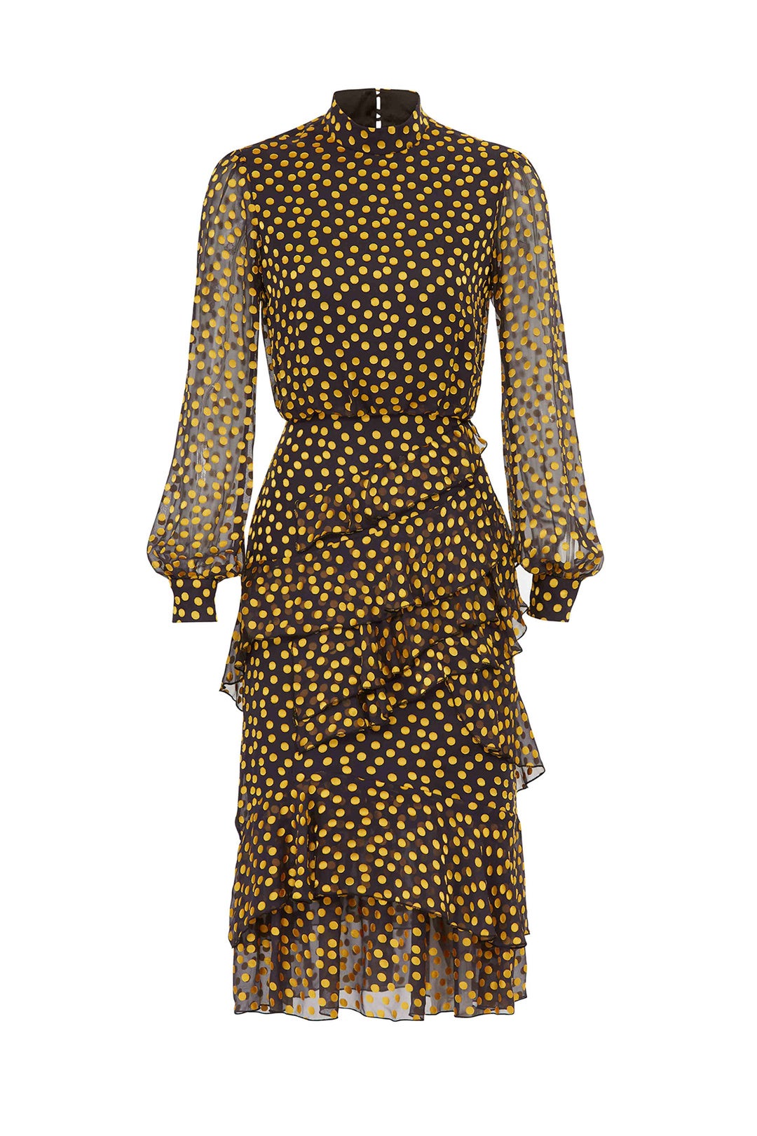 Printed Isa Ruffle Dress by SALONI