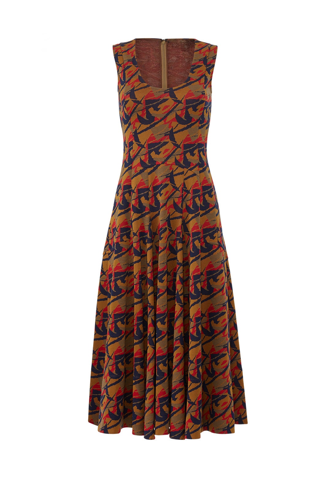 Camel Multi Sleeveless Dress by DEREK LAM 3