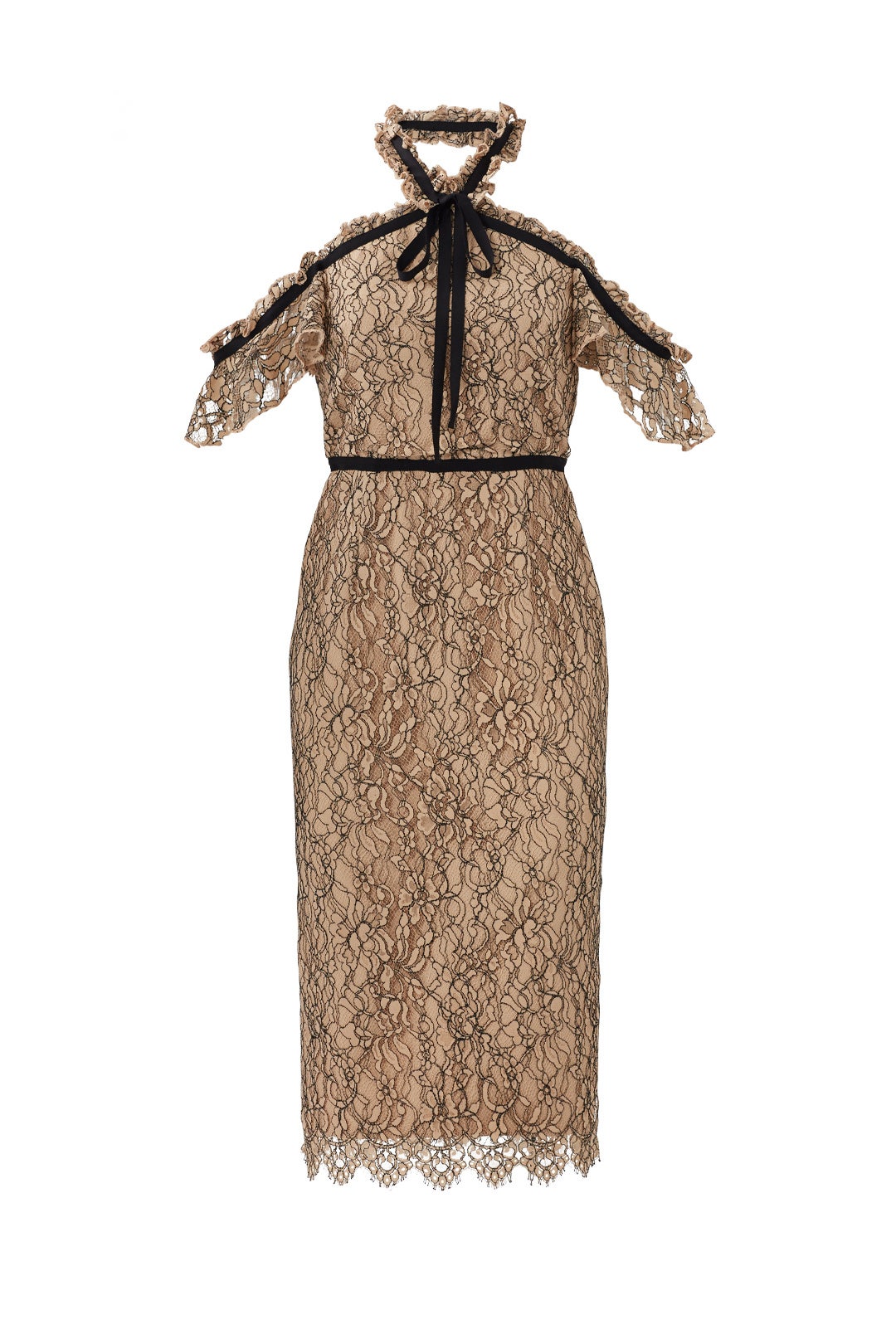 Nude Aleah Midi Dress by Shoshanna 3