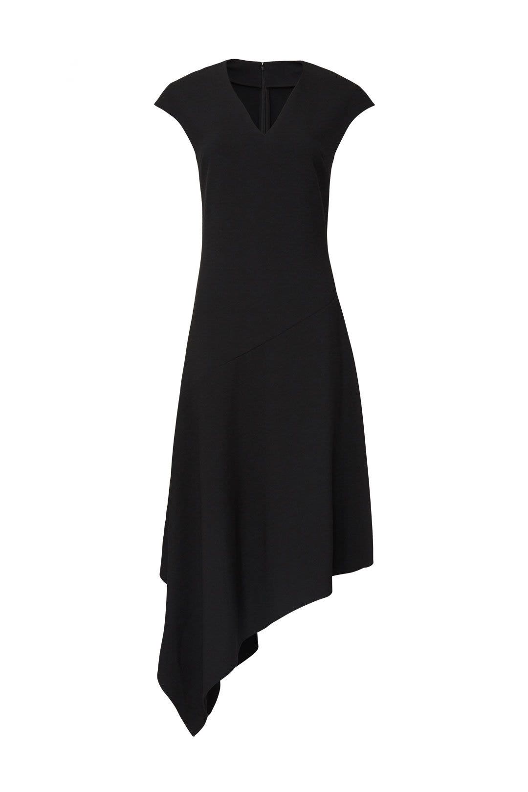 Black Asymmetrical Hem Dress by Josie Natori 4