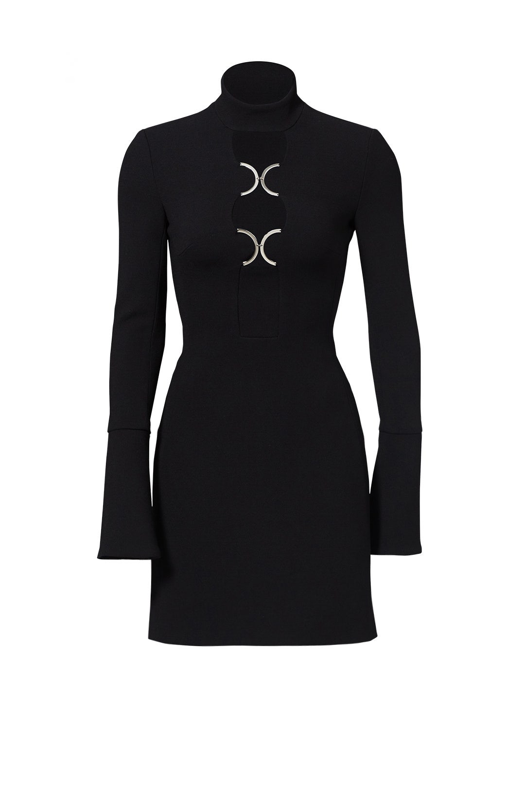 Black Ripple Keyhole Dress by David Koma