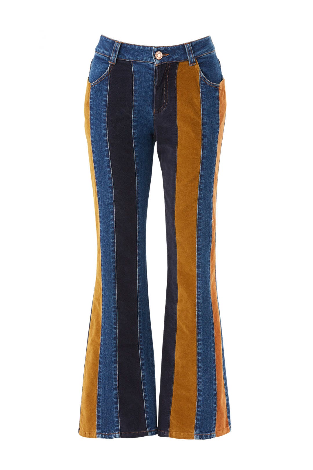 Patchwork Striped Jeans by See by Chloé 3