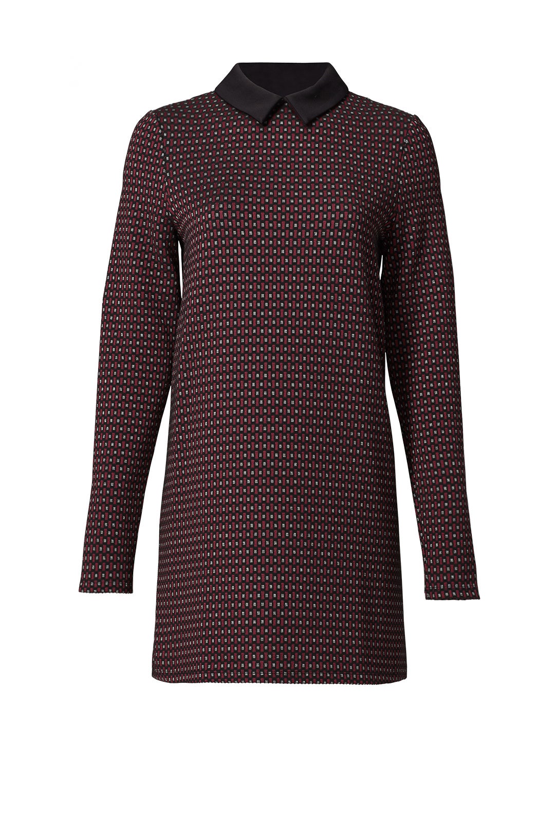Bordeaux High Collar Shift by twenty