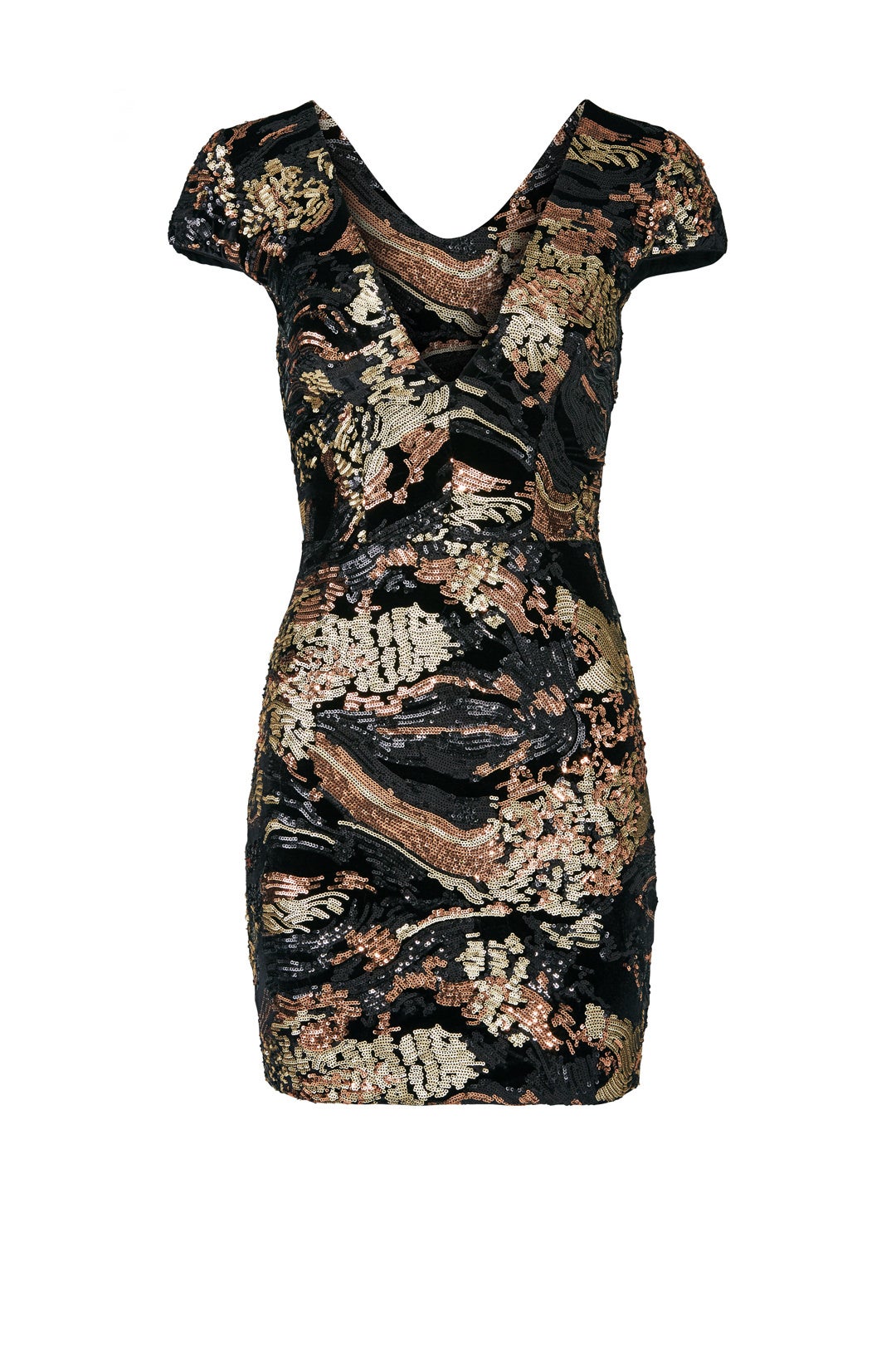 open lace back dress DRESS THE POPULATION-ZOE BLACK SEQUIN DRESS  Vicky and Lucas
