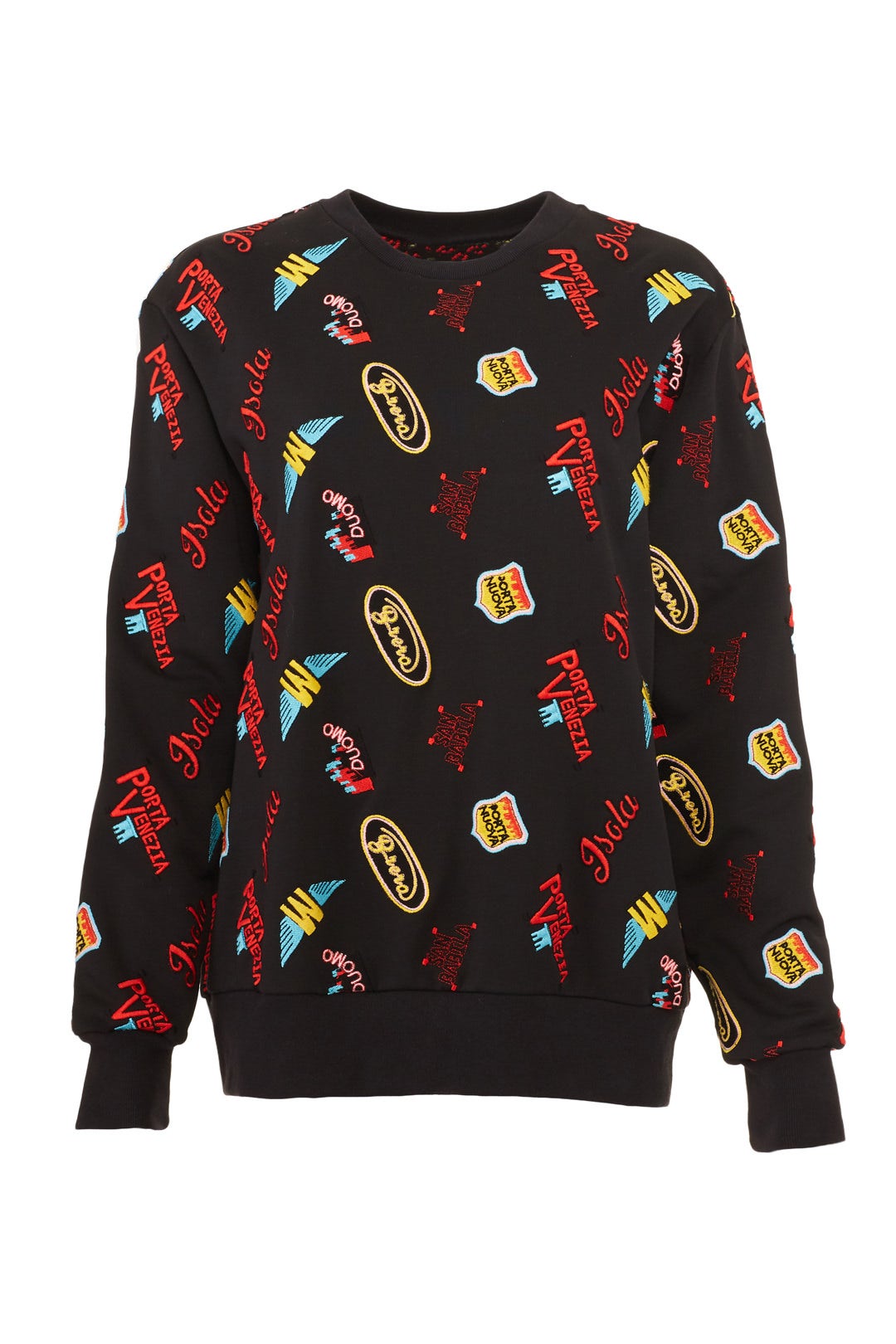Black Patches Sweatshirt by MSGM 3
