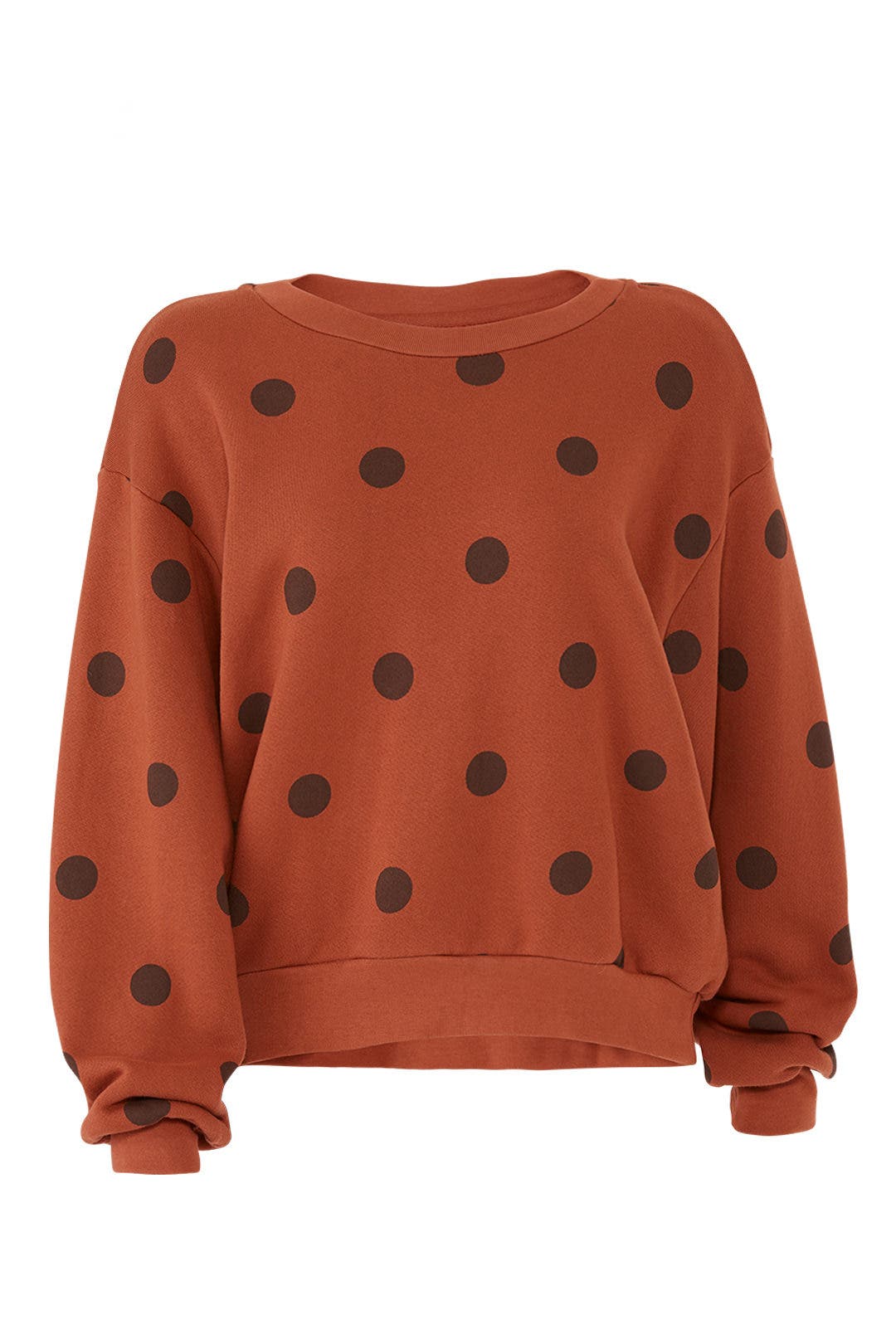 Orange Polka Dot Sweatshirt by Sundry for 30 Rent the Runway