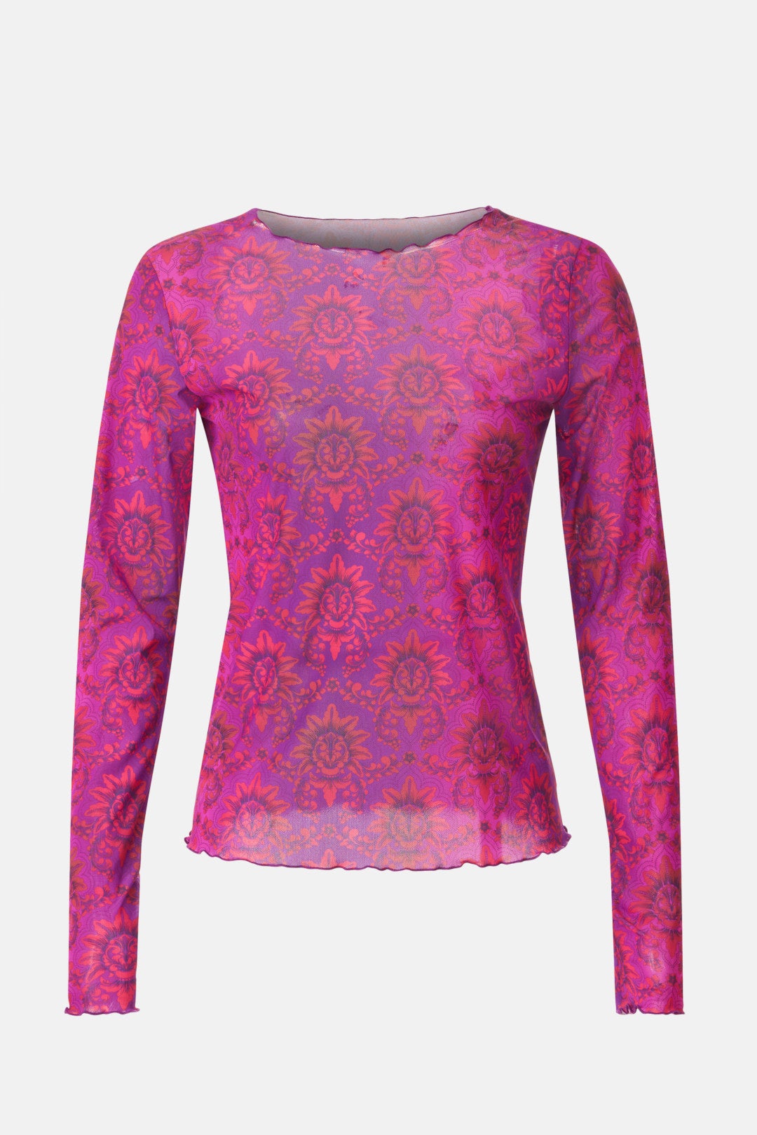 Damask Mesh Top