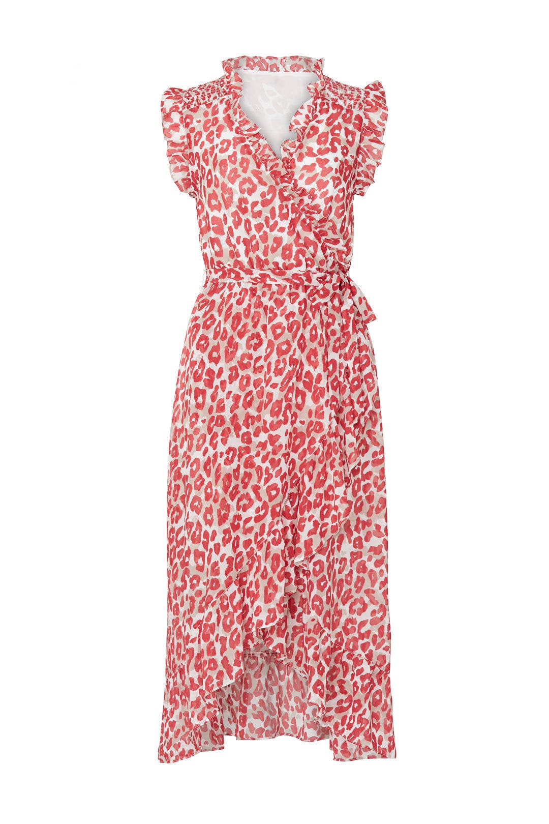 Ruffle Leopard Wrap Dress by Slate & Willow 3