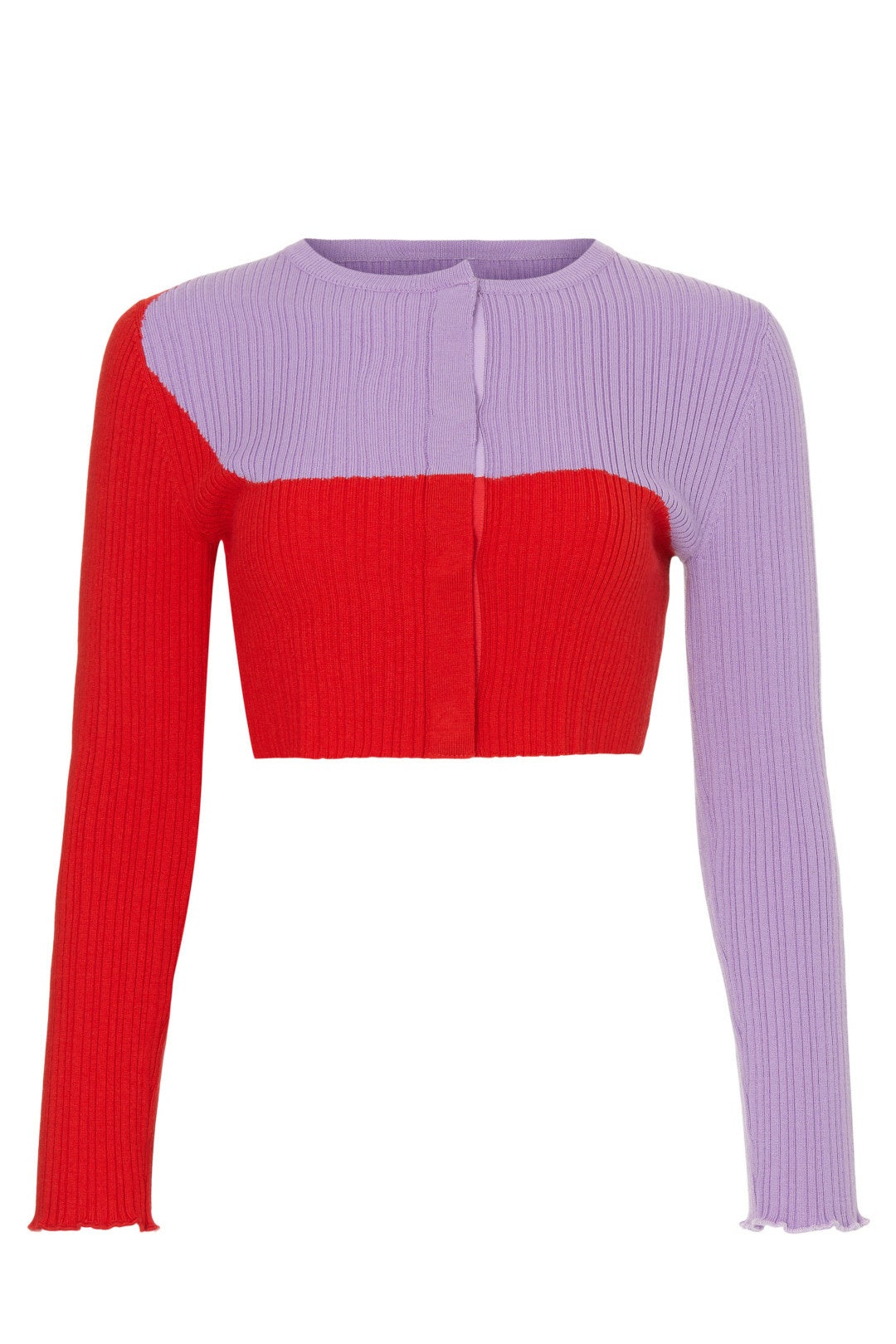 Colorblock Cropped Cardigan